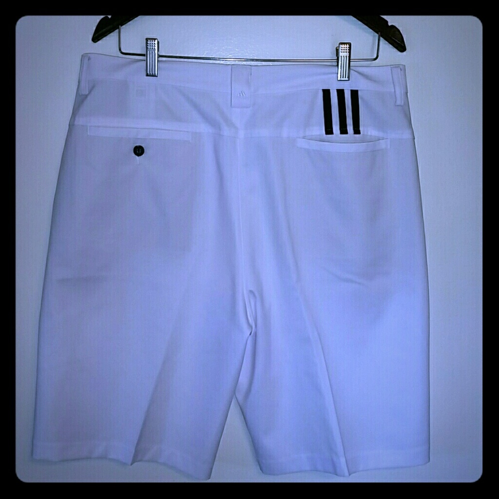 Size 34. Adidas 3 Stripe Climalite Golf Shorts.